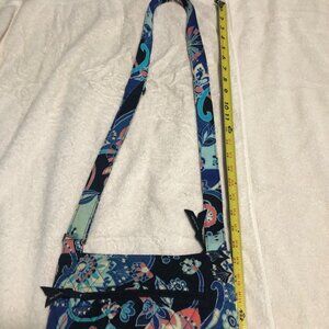 Vera Bradley Blue Lotus Flower Swirl Crossbody Hipster Blue Pink Black Retired